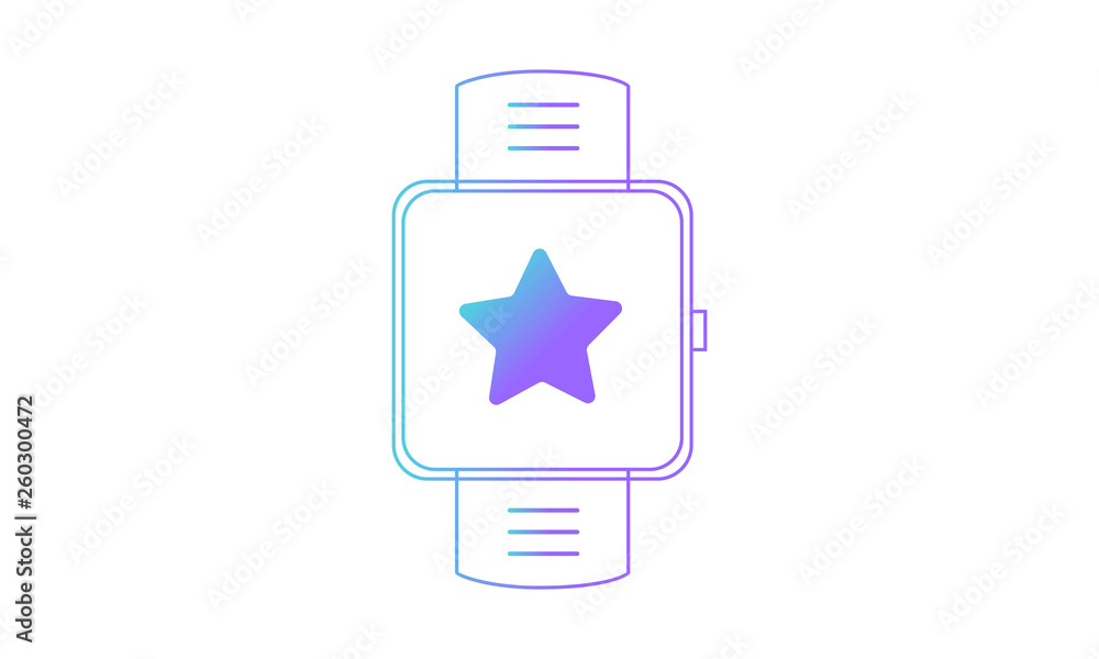 smartwatch icon, smartwatch star icon. gradient style vector icon smartwatch icon, smartwatch star icon. gradient style vector icon