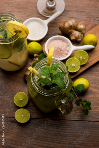 Shikanji is lemonade originating from the Punjab/India. Also known as shikanjvi or Nimbu Pani or sherbet. popular summer cold drink