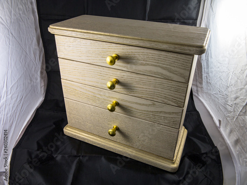 Handmade custom mini bureau for jewelry and minor items photo