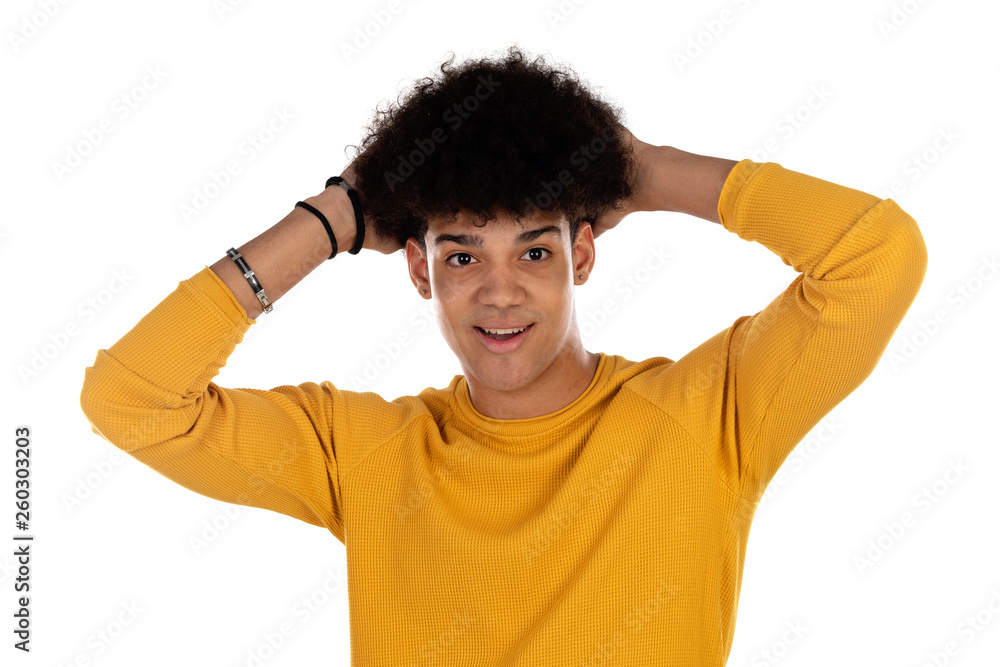 Surprised teenager with his hands on the head Surprised teenager with his hands on the head