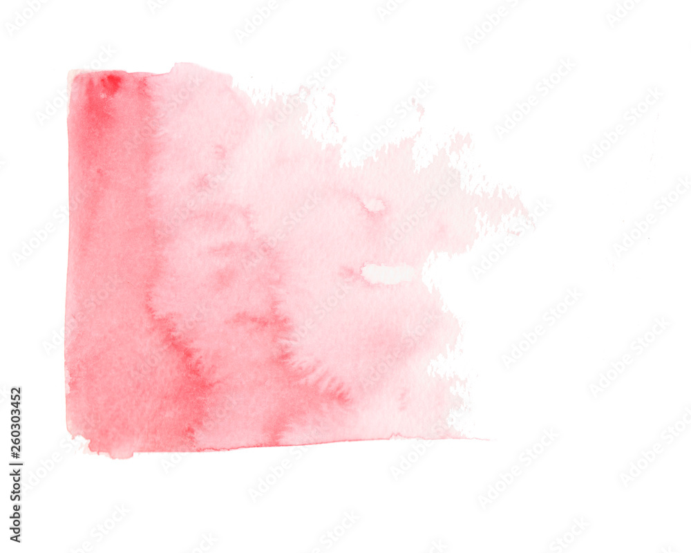 Abstract watercolor background in red color