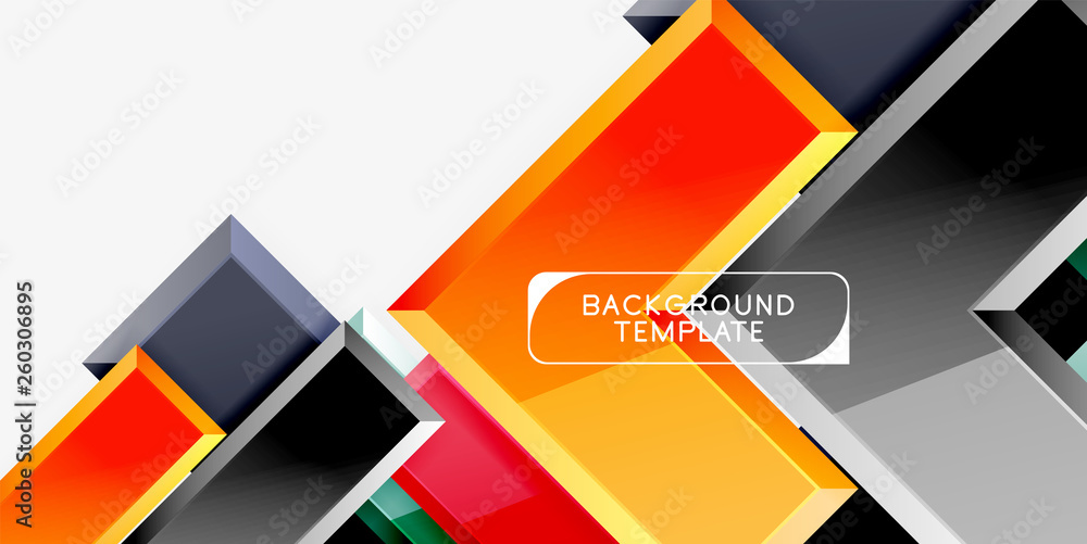 Glossy arrows geometric background Glossy arrows geometric background