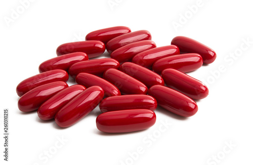 red capsule isolated
