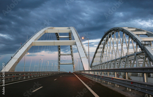 Evening road Crimean bridge © yanakoroleva27