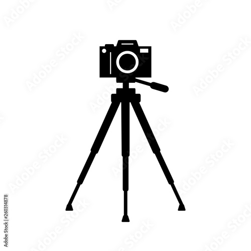 aparat fotograficzny na statywie ikona