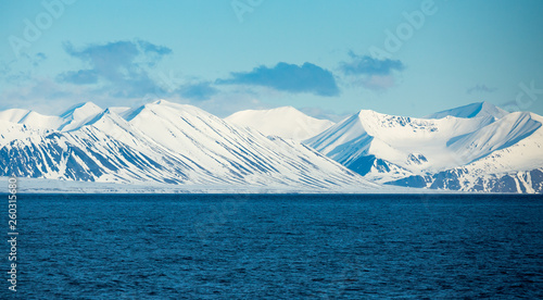 Cold landscapes and icescapes of Svalbard. photo