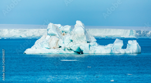 Cold landscapes and icescapes of Svalbard. photo