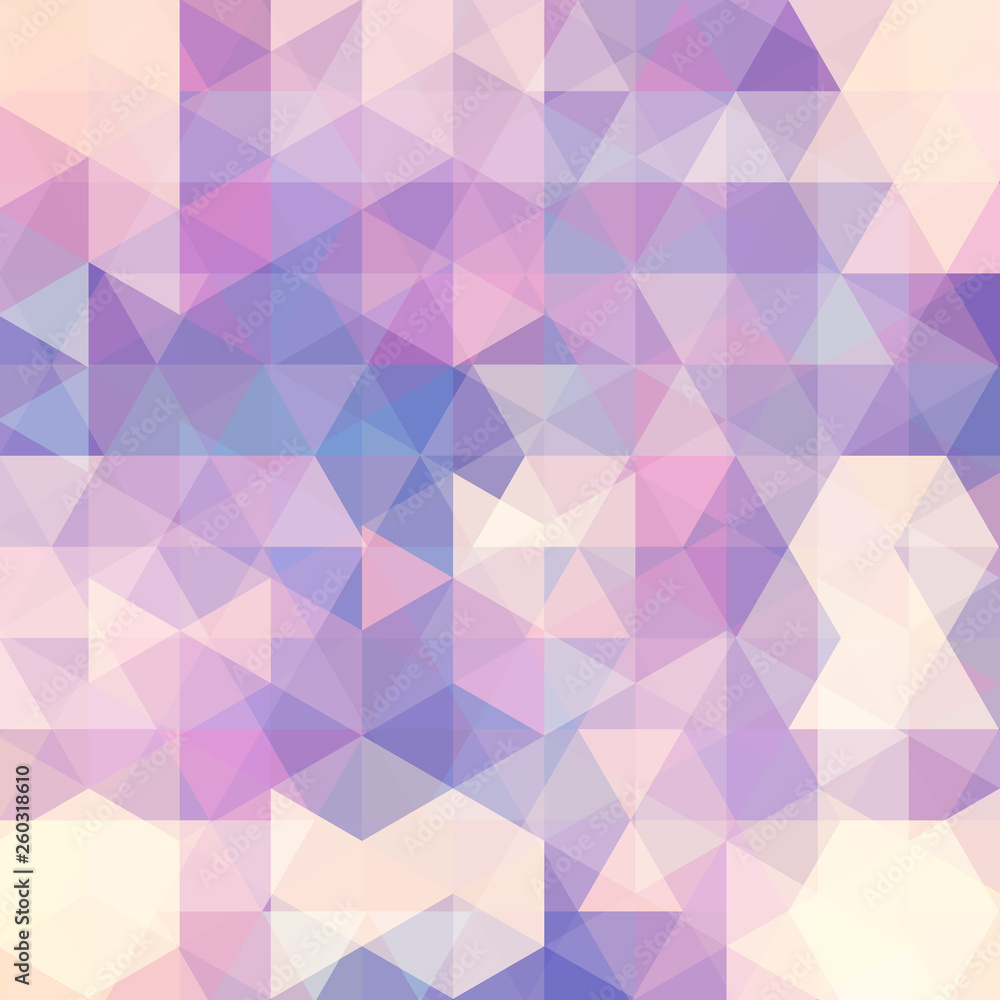 Obraz premium Abstract background consisting of pastel pink, white triangles. Geometric design for business presentations or web template banner flyer. Vector illustration
