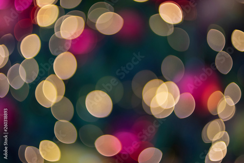 defocused bokeh light, abstract background at night photo