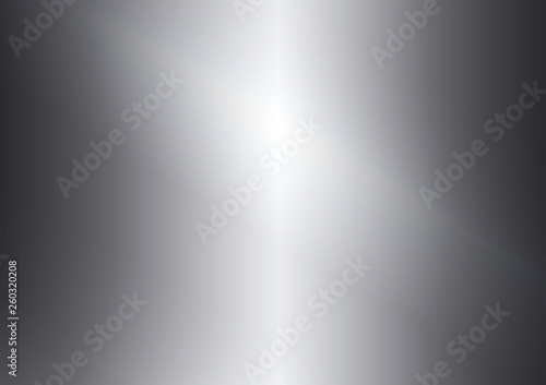 Abstract silver background and foil texture, shiny and metal steel gradient template, vector illustration