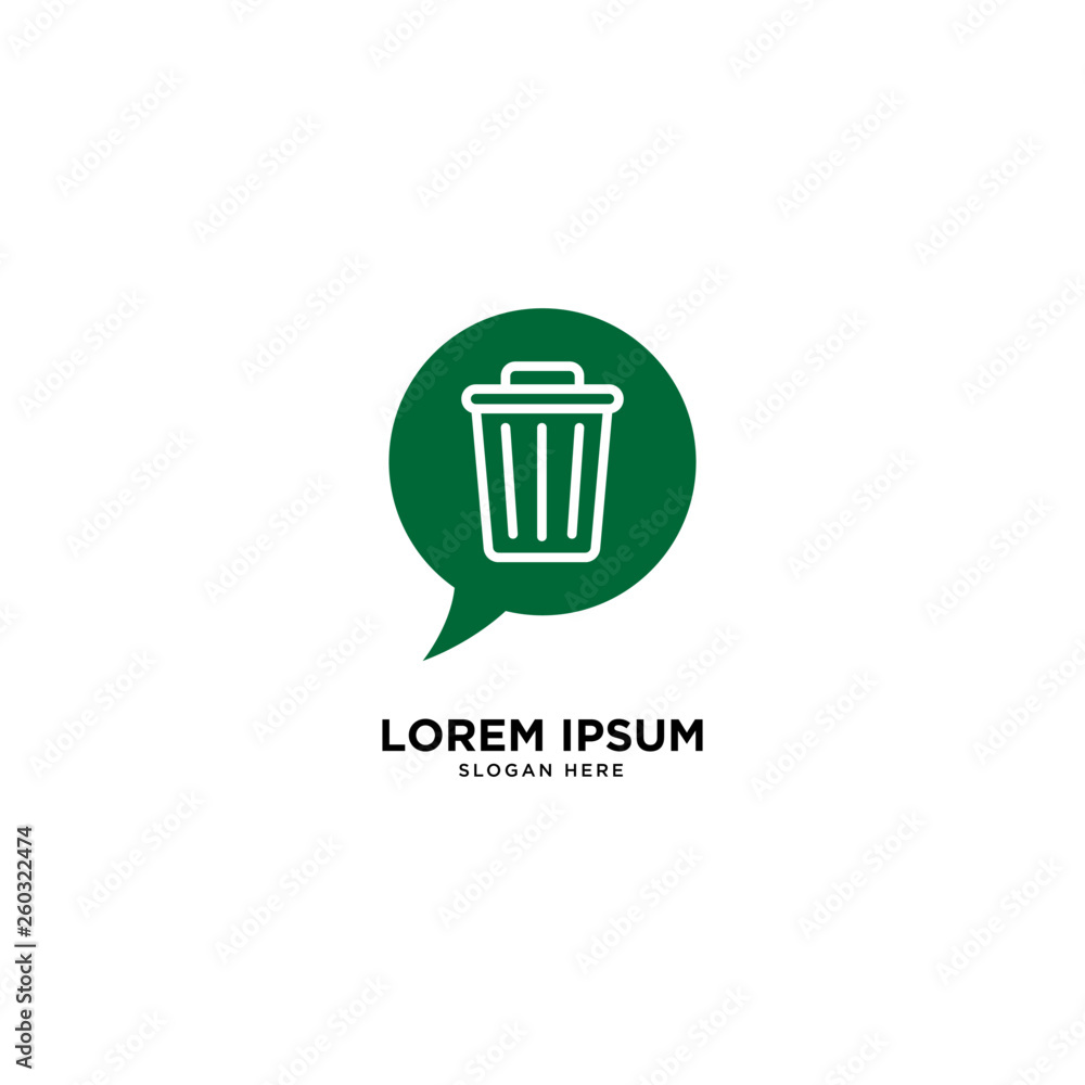 recycle trash talk logo template vector illustration icon element isolated - Vector recycle trash talk logo template vector illustration icon element isolated - Vector