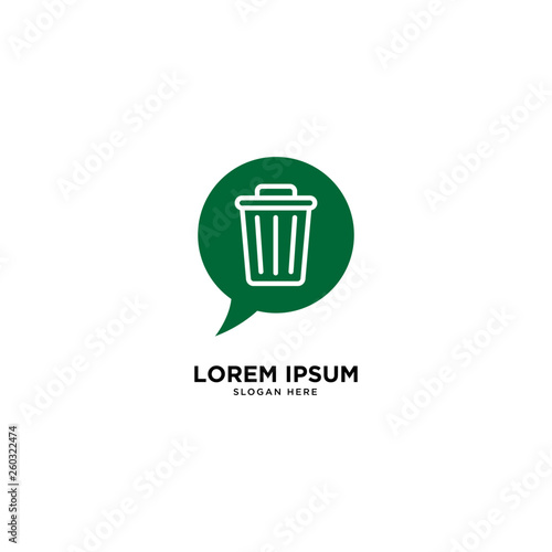 recycle trash talk logo template vector illustration icon element isolated - Vector