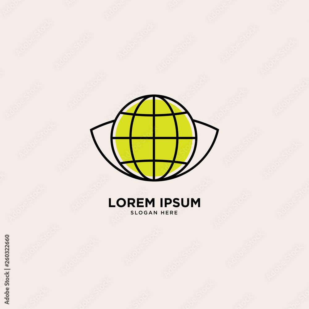 leaf planet nature simple logo template vector illustration icon element - Vector leaf planet nature simple logo template vector illustration icon element - Vector