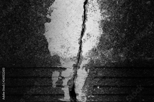 cracked concrete block photo