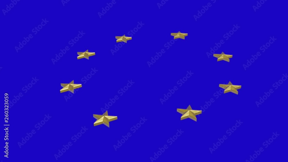Rotating stars on the blue background. Rotating stars on the blue background.