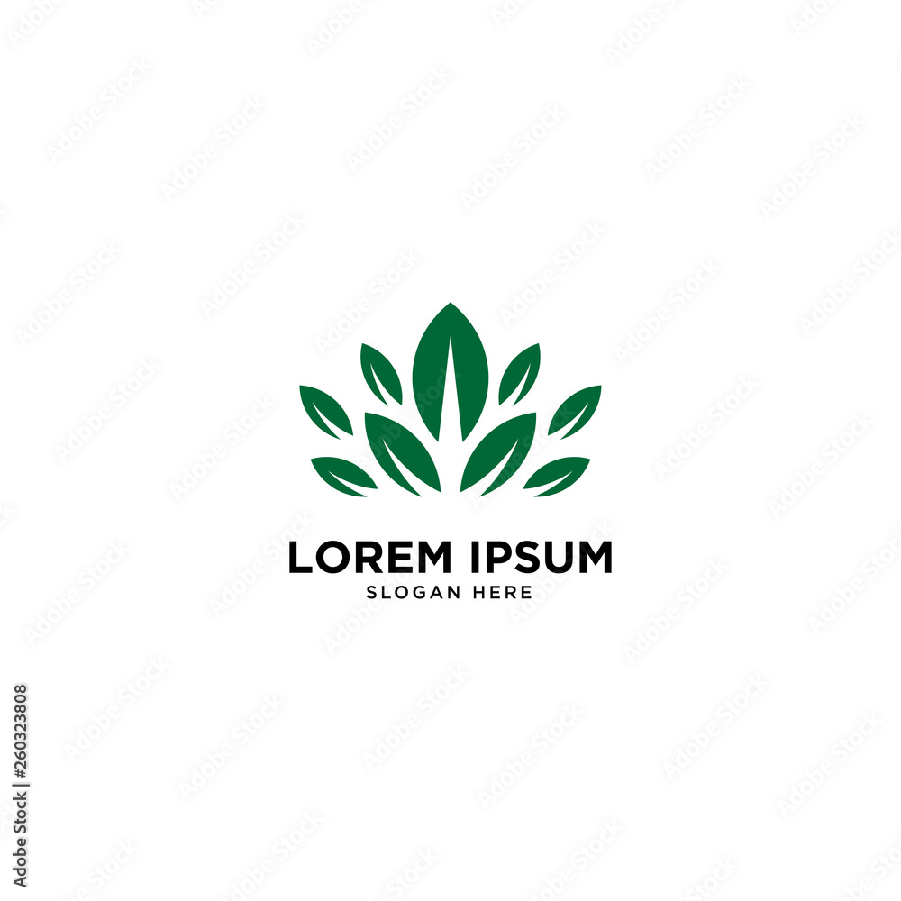 eco leaf nature simple logo template vector illustration icon element - Vector eco leaf nature simple logo template vector illustration icon element - Vector