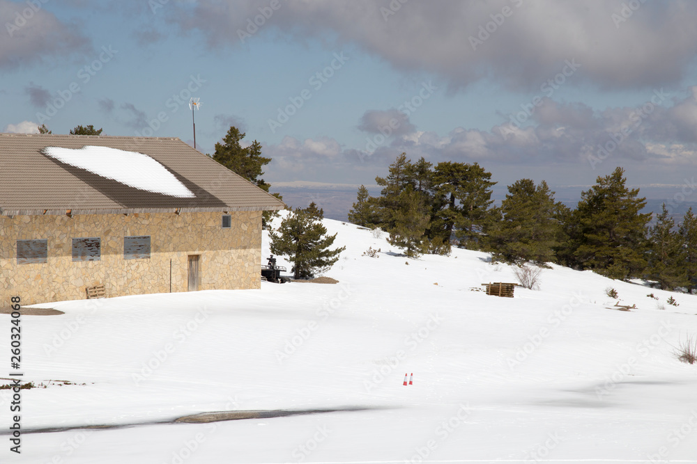 Empty Javalambre pistes on April 14, 2018 Teruel Aragon Spain Empty Javalambre pistes on April 14, 2018 Teruel Aragon Spain