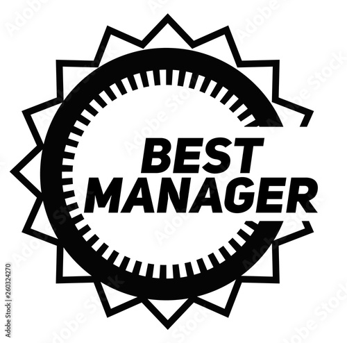 BEST MANAGER stamp on white