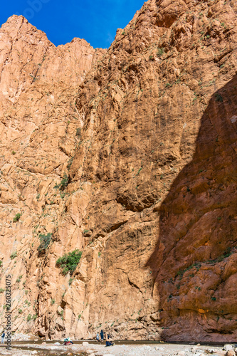 Tall Walls at Todra Gorge in Morocco