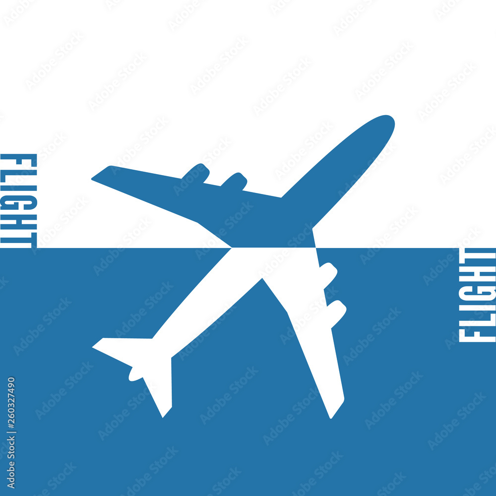 Obraz premium Plane icon vector, solid illustration, concept symbol