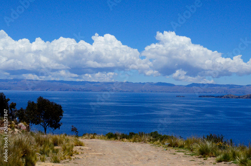 road to the lake in sky