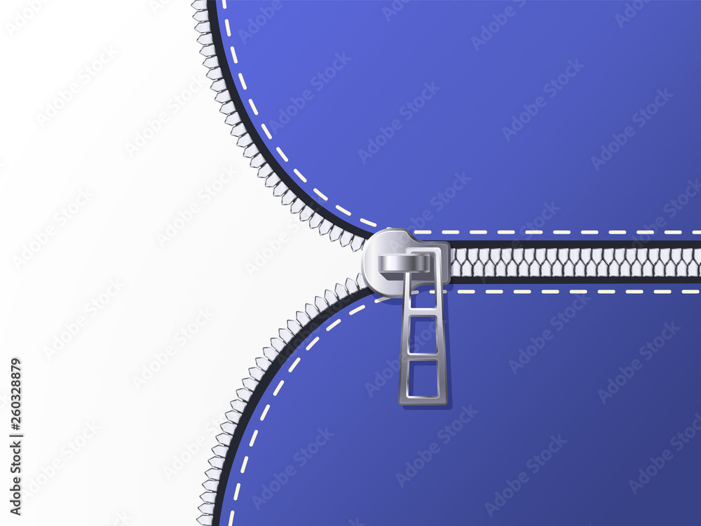 Unzip background. Unlock zipper, open clothing zip and unbutton clasp  vector backdrop illustration Stock Vector | Adobe Stock