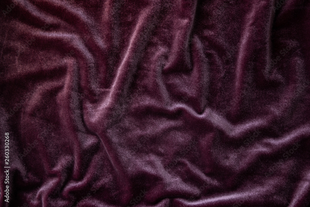 Close-up of crumpled royal lilac velvet Close-up of crumpled royal lilac velvet