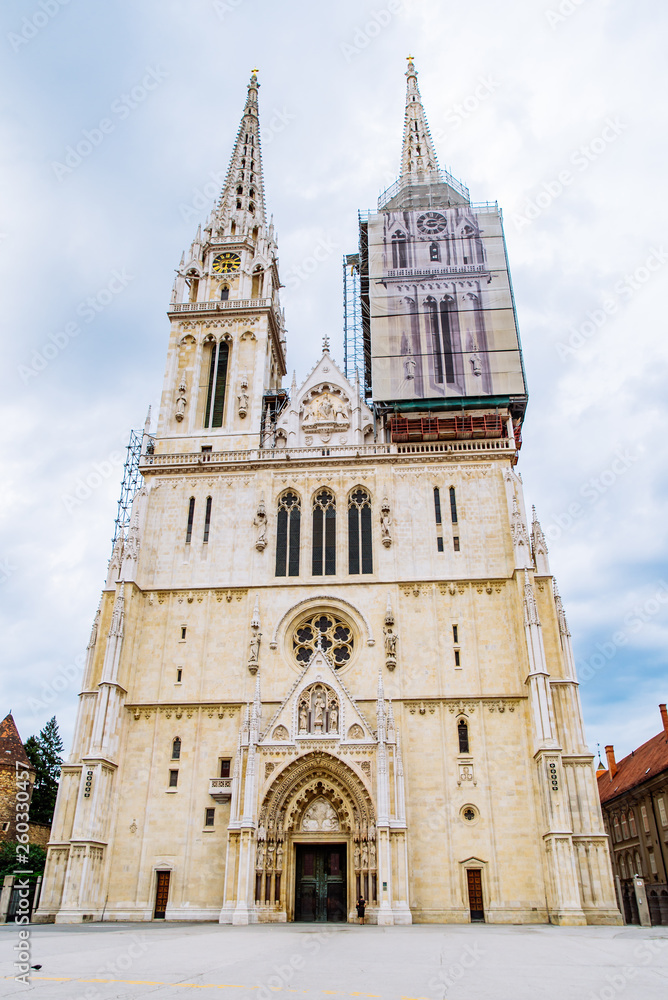 cathedral of zagreb old european gothic church