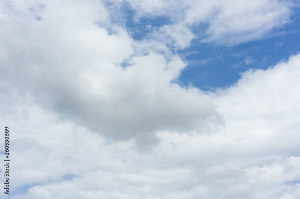 Beautiful white fluffy clouds in the blue sky day, cloud day. It best for background, abstract or blur.