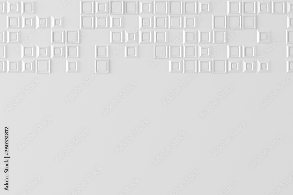 Obraz premium Abstract background based on a random volume of square elements 3D illustration
