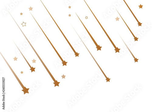 The falling stars are a simple drawing. Vector