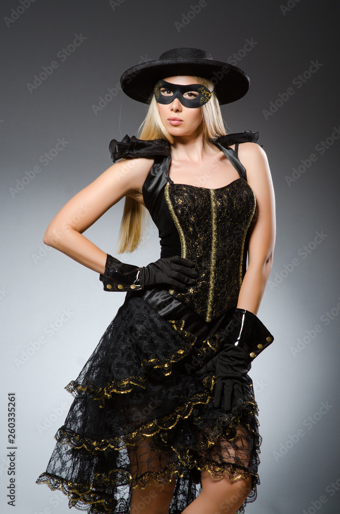 Woman in pirate costume - Halloween concept Woman in pirate costume - Halloween concept