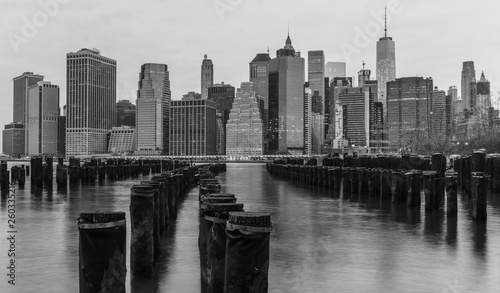 A Black and White Skyline of New York City