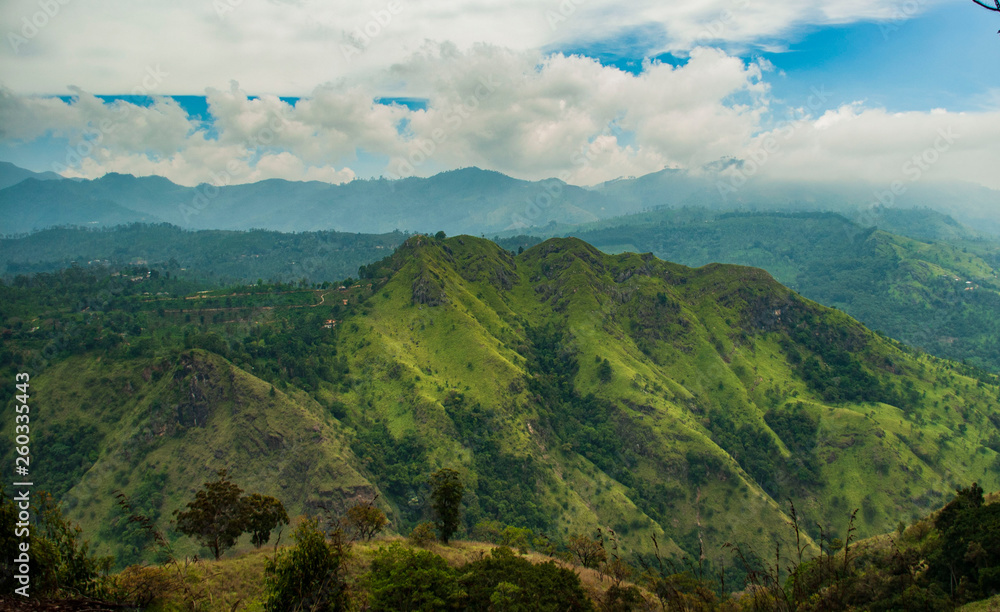 View from ella rock over little adam's peak in Sri Lanka