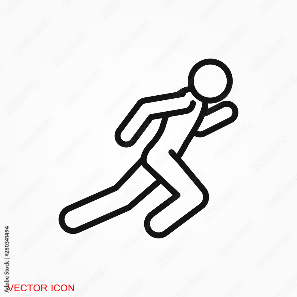 Running Icon vector sign symbol for design Running Icon vector sign symbol for design