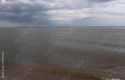 Water and Sky Under Storm Clouds