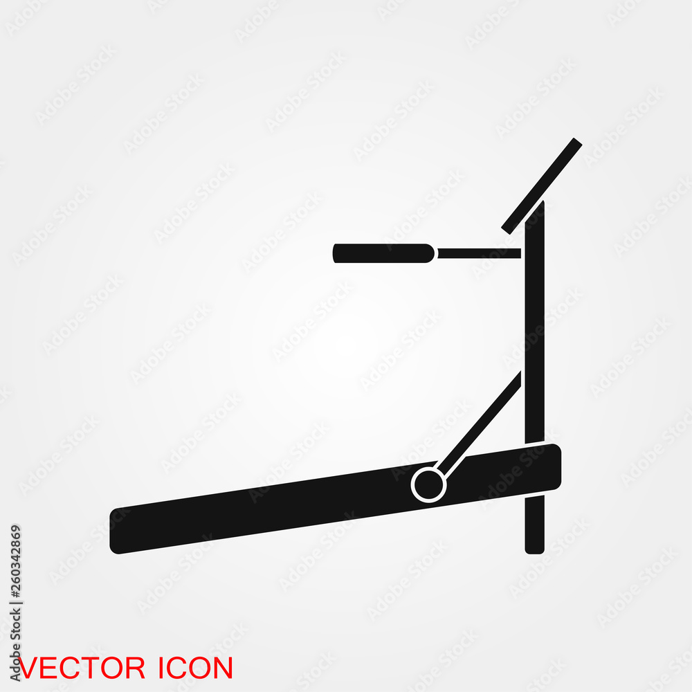 Treadmill icon vector sign symbol for design Treadmill icon vector sign symbol for design