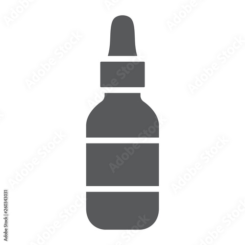 Cosmetic serum glyph icon, makeup and cosmetic, moisturizer sign, vector graphics, a solid pattern on a white background.