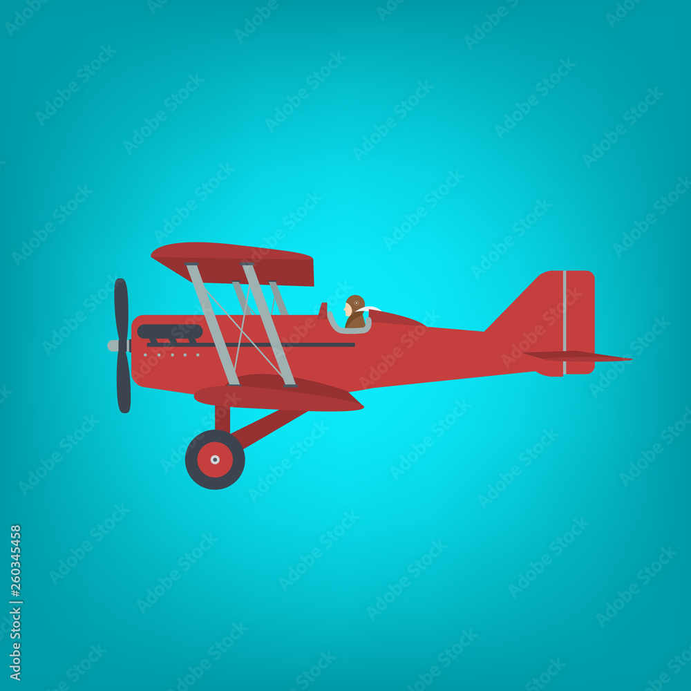 Retro airplane, vector illustration. Retro airplane, vector illustration.