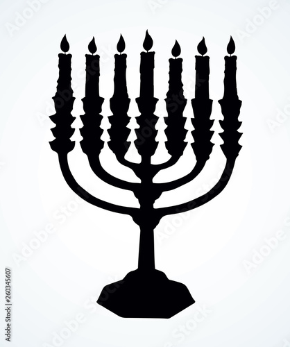 Menorah. Vector drawing