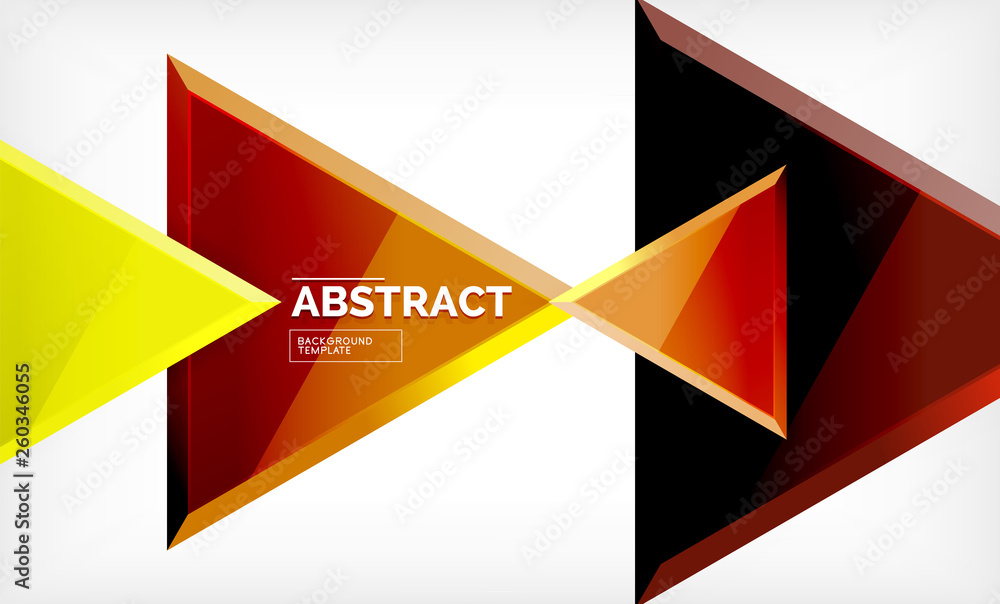 Flying triangles compostion geometric background Flying triangles compostion geometric background