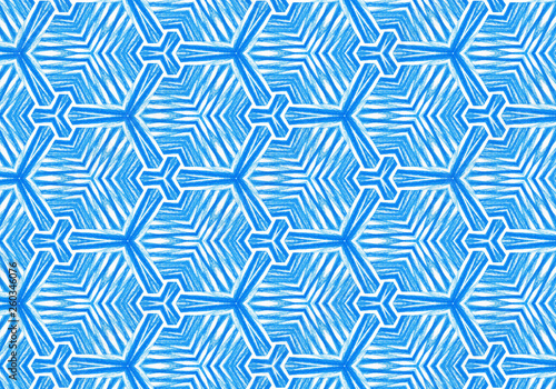 Abstract bright blue repeating pattern