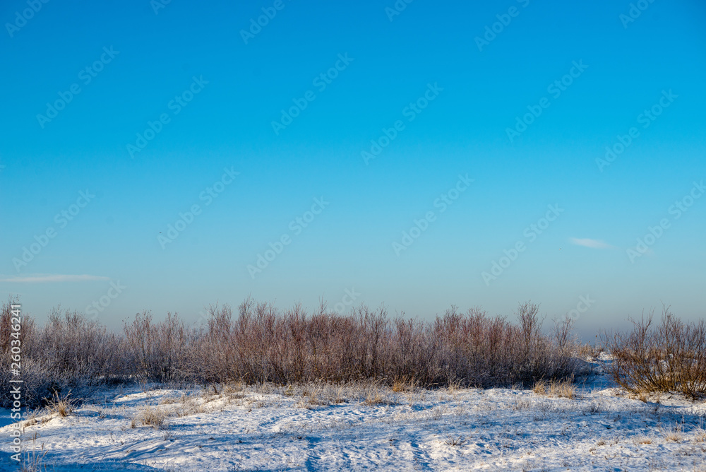 frozen sea beach in winter with low snow coverage frozen sea beach in winter with low snow coverage