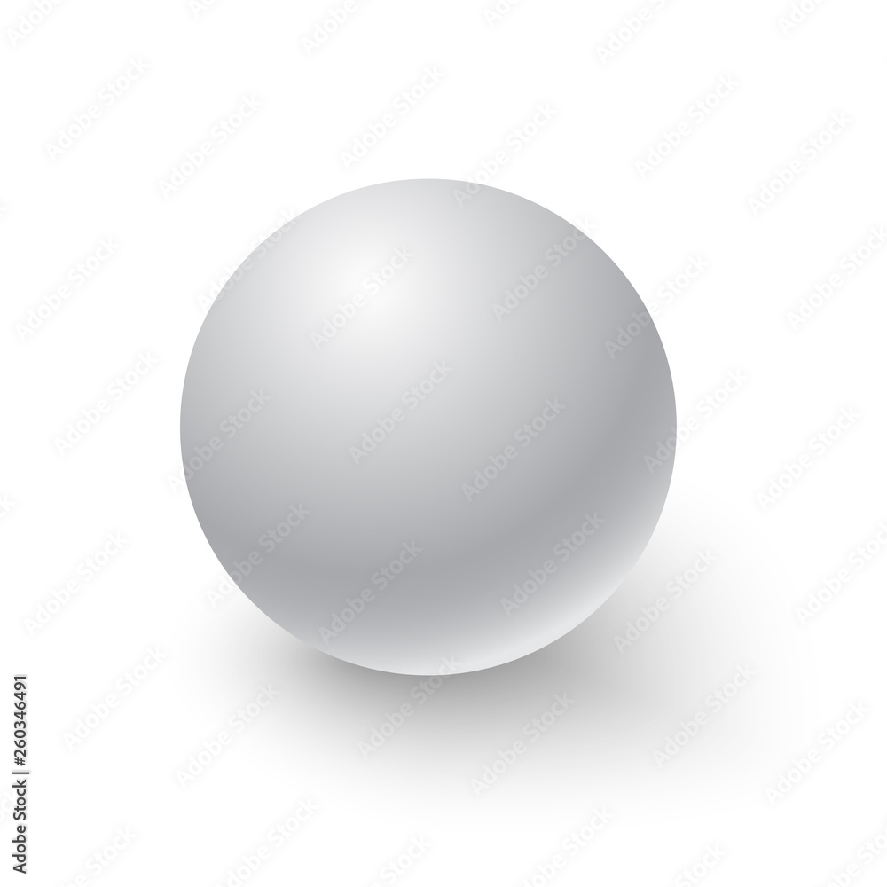 White sphere. Ball. 3D. Vector illustration. White sphere. Ball. 3D. Vector illustration.