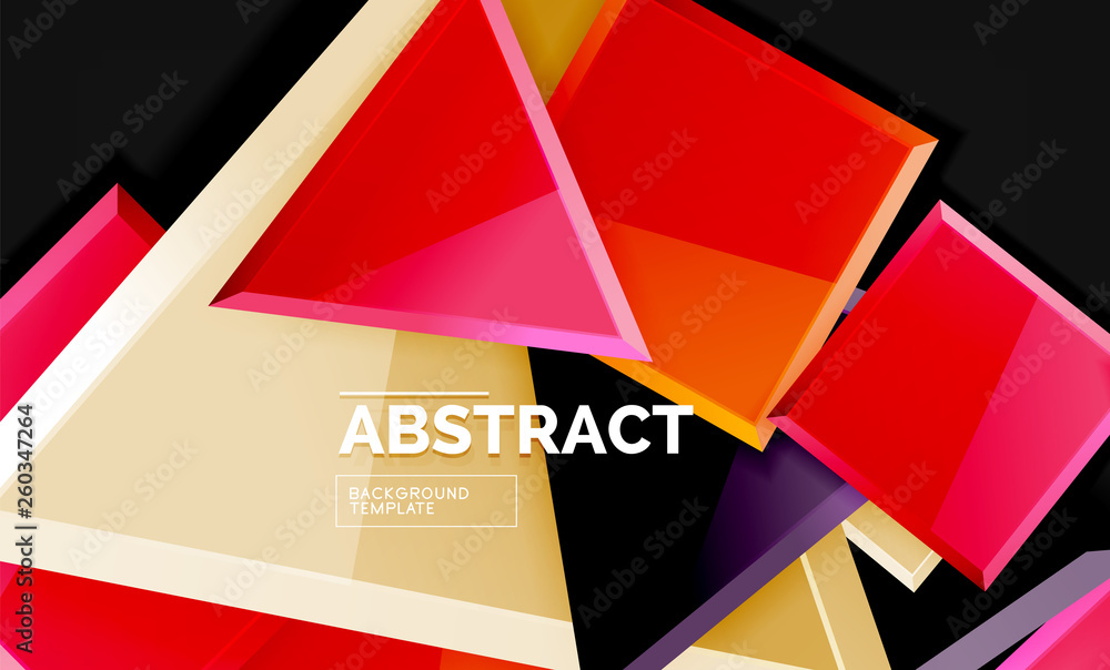Squares and triangles geometrical background Squares and triangles geometrical background