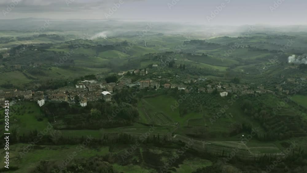 Aerial view of landscape of Tuscany, Italy Aerial view of landscape of Tuscany, Italy