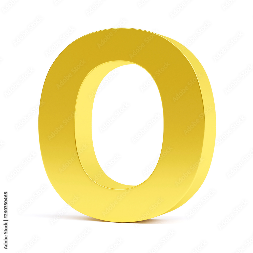Golden letter O. Collection. 3d image Golden letter O. Collection. 3d image