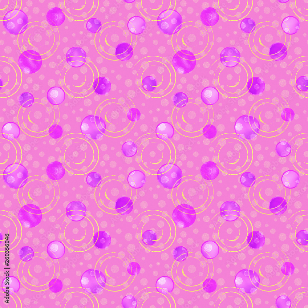Seamless pattern with transparent circles