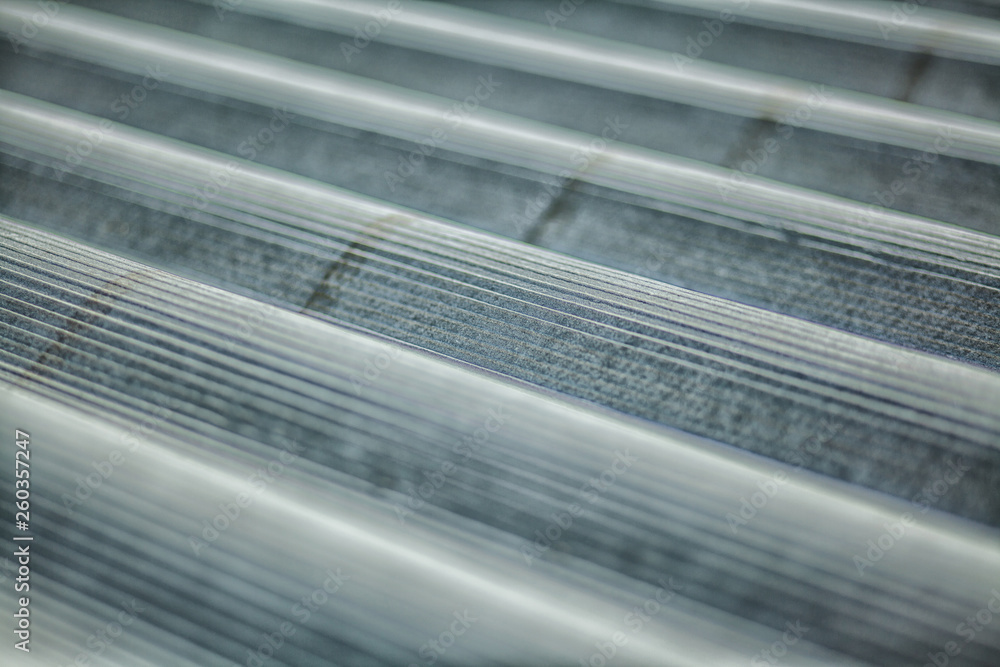 Asbestos roof. Asbestos cement roofing sheets, corrugated panels
