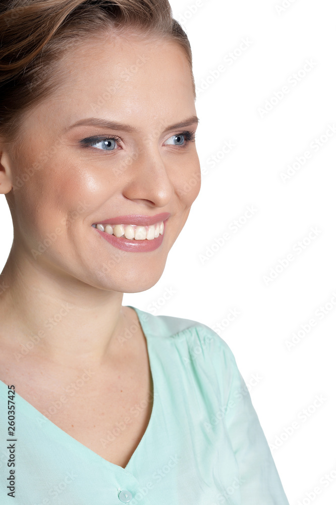 Portrait of beautiful young woman posing isolated Portrait of beautiful young woman posing isolated